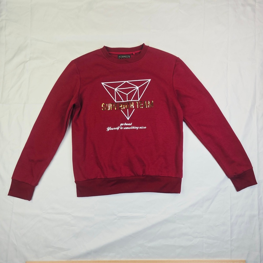 XIOS Men's True Heritage Sweatshirt Large Red Superior Team Graphic Pullover Z12